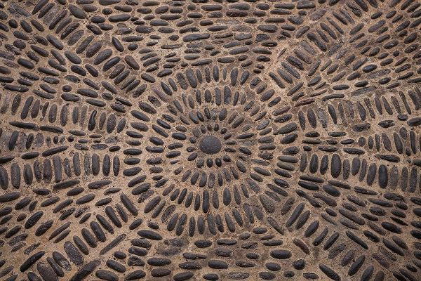 Canary Islands-Tenerife Island-Garachico-Iglesia de Santa Ana church-floor pattern